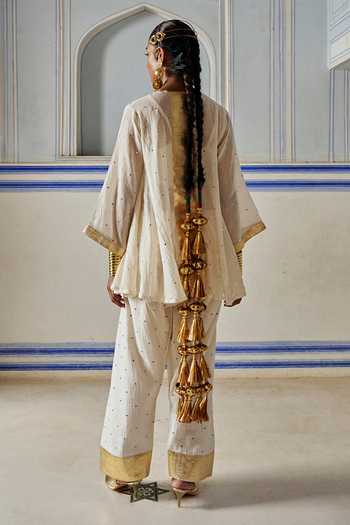 Preevin Embroidered A-Line Kurta & Salwar Set