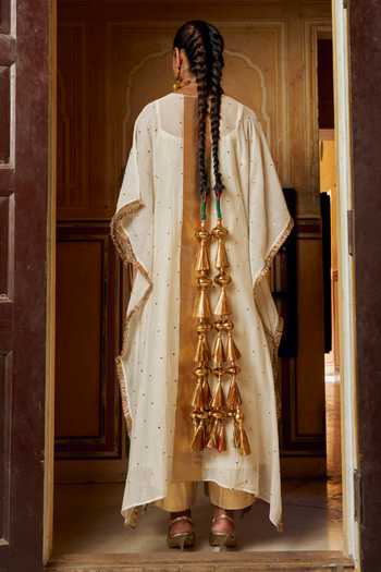 Preevin Mukaish Work Kaftan & Pant Set