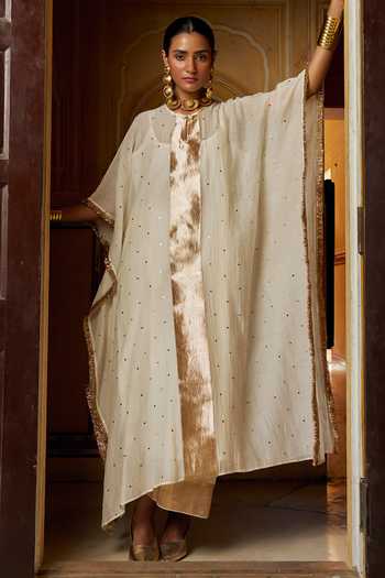 Preevin Mukaish Work Kaftan & Pant Set