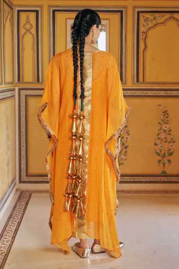 Preevin Embellished Kaftan & Pant Set