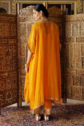 Preevin Mukaish Work Kaftan & Pant Set