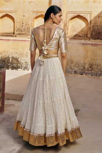 Preevin Mukaish Work Lehenga Set