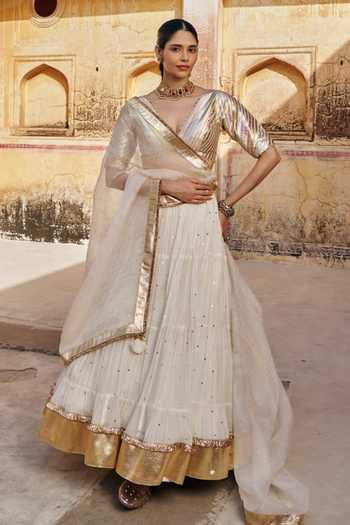 Preevin Mukaish Work Lehenga Set