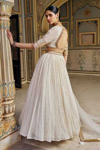 Preevin Mukaish Work Lehenga Set