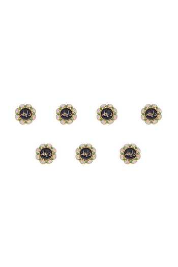 Shop Raabta By Rahul Green Raabta E Dil Set Of 7 Buttons at Aza Fashions Shop_Raabta By Rahul_Green Raabta E Dil Set Of 7 Buttons _at_Aza_Fashions
