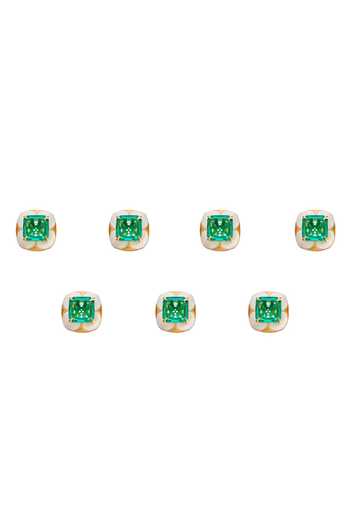 Shop Raabta By Rahul Green Whispers Growth Set 7 Buttons at Aza Fashions Shop_Raabta By Rahul_Green Whispers Growth Set 7 Buttons _at_Aza_Fashions