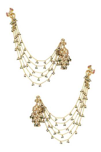 Raabta By Rahul Palki Earrings With Shennai Clips 
