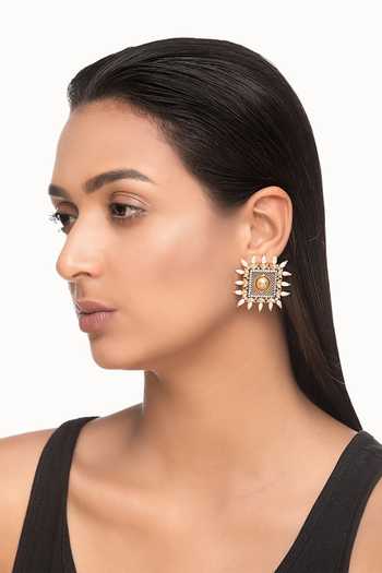 Raabta By Rahul Mahrosh Diya Stud Earrings 