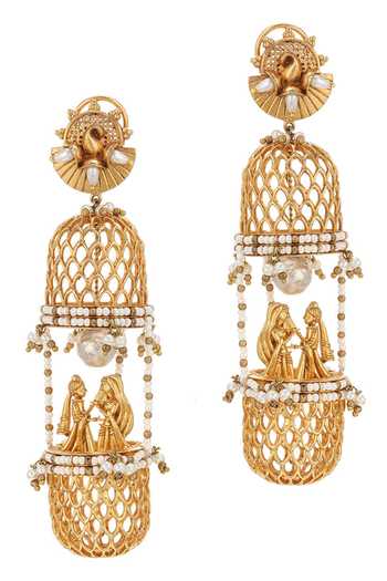 Raabta By Rahul Mahrukh Double Jhumki Earrings