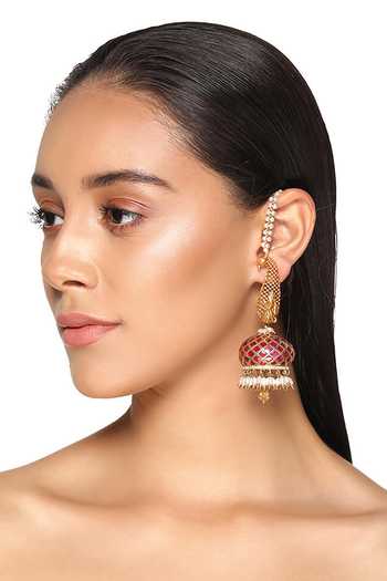 Raabta By Rahul Kalapi Embellished Jhumka Earrings