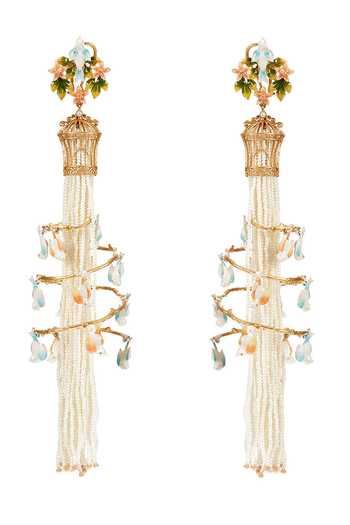 Raabta By Rahul Free Flying Birds Chandelier Earrings 