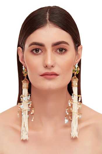 Raabta By Rahul Blue Free Flying Birds Chandelier Earrings Online at Aza Fashions Raabta By Rahul_Blue Free Flying Birds Chandelier Earrings _Online_at_Aza_Fashions