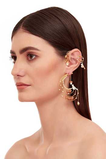 Raabta By Rahul Charlene Bali Earrings With Bird Ear Cover Cuffs 