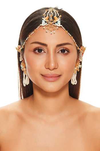 Raabta By Rahul Averi Mathapatti & Earrings Set 