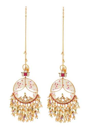Raabta By Rahul Samaroh Pearl Curtain Earrings 