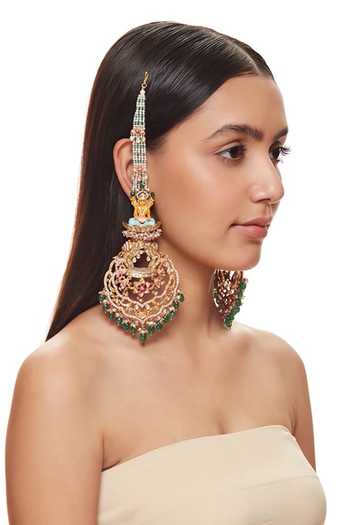 Raabta By Rahul Sayuj Chandbali Earrings 