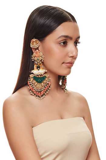 Raabta By Rahul Sakhi Long Earrings With Ear Cuff Covers 
