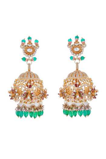 Raabta By Rahul Jhoomar Ghoomar Long Jhumka Earrings 