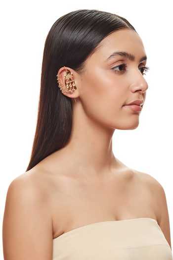 Raabta By Rahul Palki Jhalar Earrings & Dulhan Deewani Ear Cuffs Set 