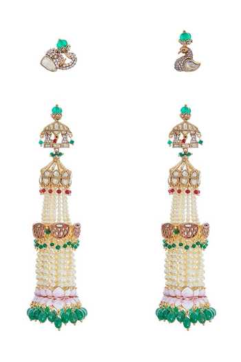 Raabta By Rahul Kshiraj Tassel Jhumkas With Ear Cuff Clips 