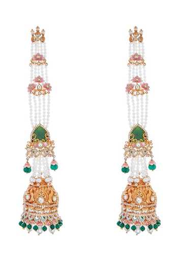 Raabta By Rahul Kimaya Moti Jhallar Earrings 