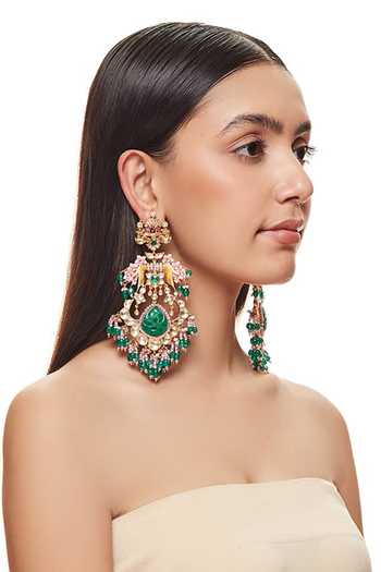 Raabta By Rahul Zahoor Embellished Chandbali Earrings 