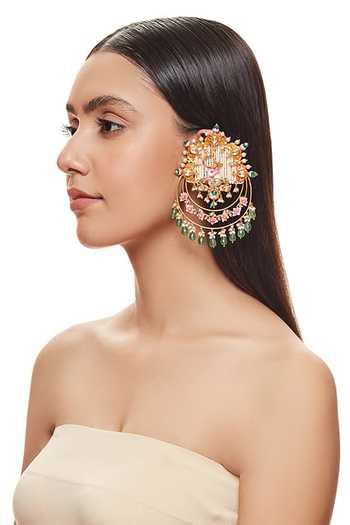 Raabta By Rahul Manjhari Pearl Jaal Ear Cover Cuffs 