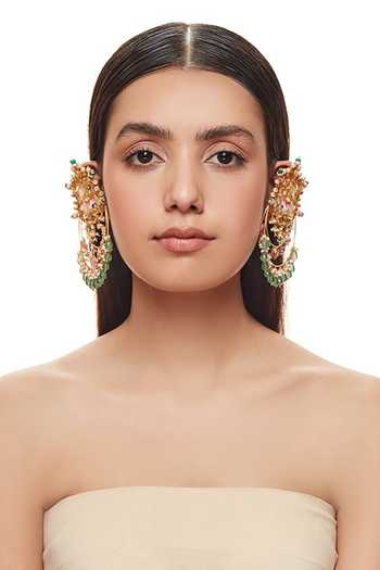 Raabta By Rahul Pink Manjhari Pearl Jaal Cover Cuffs Online at Aza Fashions Raabta By Rahul_Pink Manjhari Pearl Jaal Cover Cuffs _Online_at_Aza_Fashions