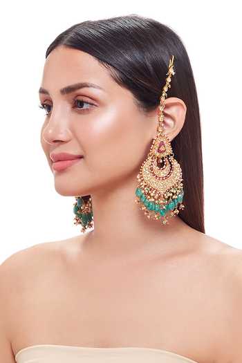 Raabta By Rahul Thappa Chandbalis With Kundan Kaan Chain 