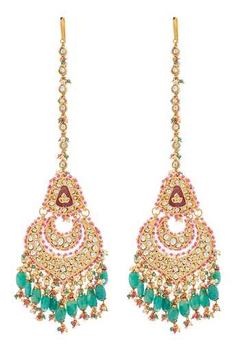 Raabta By Rahul Thappa Chandbalis With Kundan Kaan Chain 