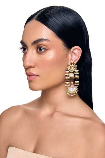 Raabta By Rahul Jigyasa Meenakari Jhumka Earrings 