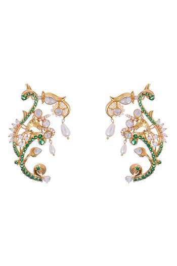 Raabta By Rahul Harp Embellished Earcuffs 