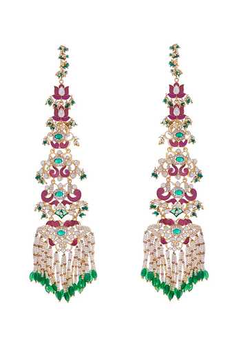 Raabta By Rahul Mahreen Embellished Long Earrings 
