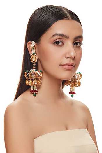 Raabta By Rahul Sahana Embellished Chandelier Earrings 