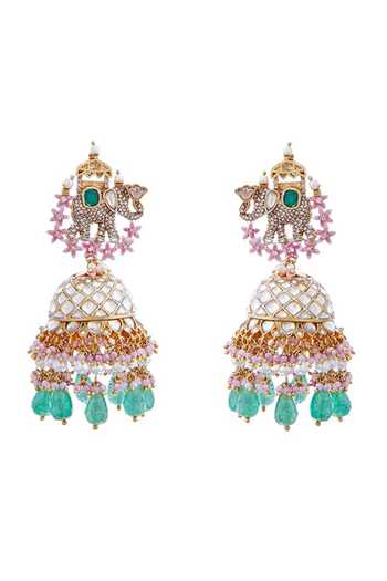 Raabta By Rahul Airavath Embellished Jhumka Earrings 