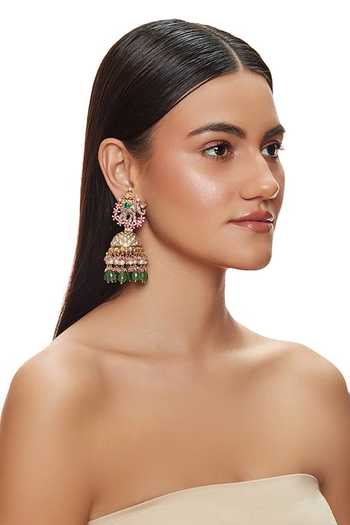 Raabta By Rahul Airavath Embellished Jhumka Earrings 
