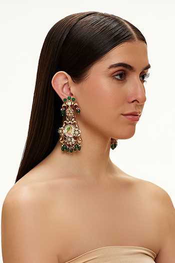 Raabta By Rahul_ Mayura Dampatti Handpainted Earrings _Online_at_Aza_Fashions