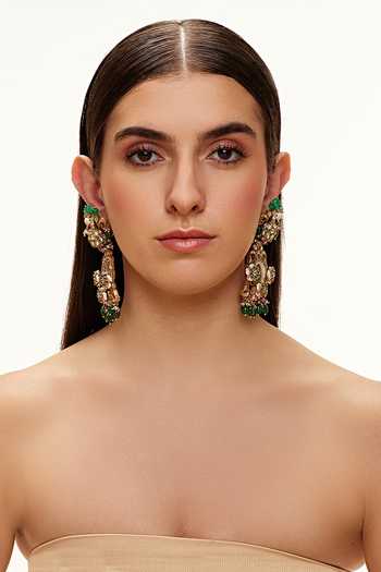 Buy_Raabta By Rahul_ Mayura Dampatti Handpainted Earrings _Online_at_Aza_Fashions