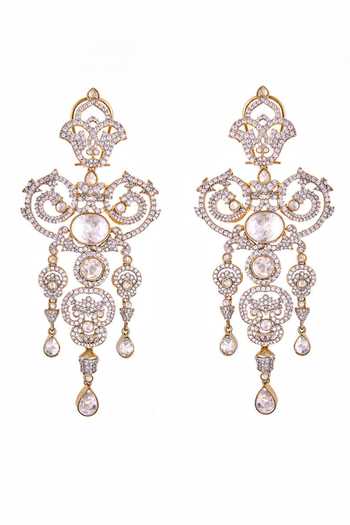 Raabta By Rahul Nohra Diamante Dangler Earrings 