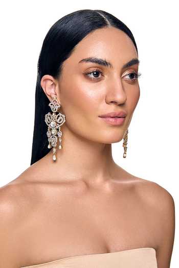 Raabta By Rahul Nohra Diamante Dangler Earrings 