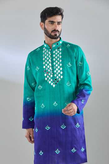 Arihant Rai Sinha Ombre Mirror Embroidered Kurta 