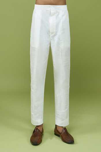 Buy_Arihant Rai Sinha_Blue Silk, Dupion Sherwani Jacket And Pant Set _Online_at_Aza_Fashions