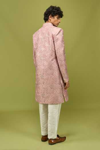 Arihant Rai Sinha Art Silk Sherwani & Pant Set 