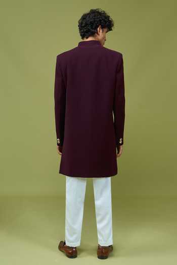 Arihant Rai Sinha Embroidered Sherwani Jacket & Pant Set 