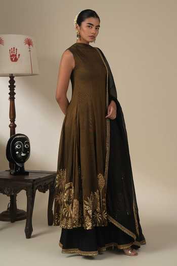 Buy Masaba Black Silk, Tissue, Organza Zari Cowl Neck Gulkand Gulnaar Anarkali Set Online at Aza Fashions Buy_Masaba_Black Silk, Tissue, Organza Zari Cowl Neck Gulkand Gulnaar Anarkali Set _Online_at_Aza_Fashions