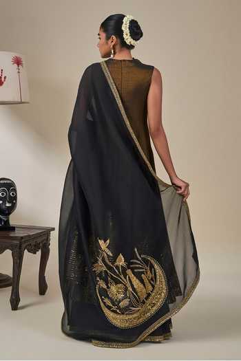 Masaba Black Gulkand Gulnaar Anarkali Set