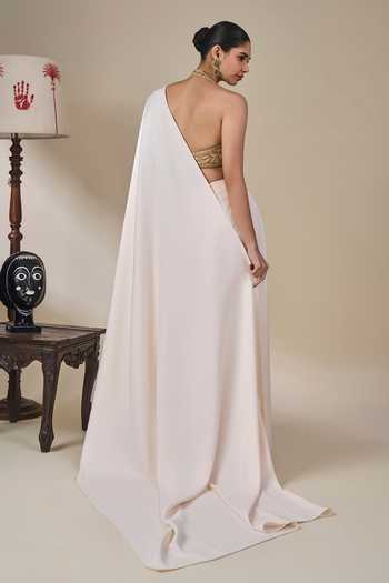 Masaba Rangrez Rasmalai Pre-Stitched Saree With Blouse