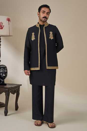 Masaba Black Khushboo Khwaab Bundi & Kurta Set