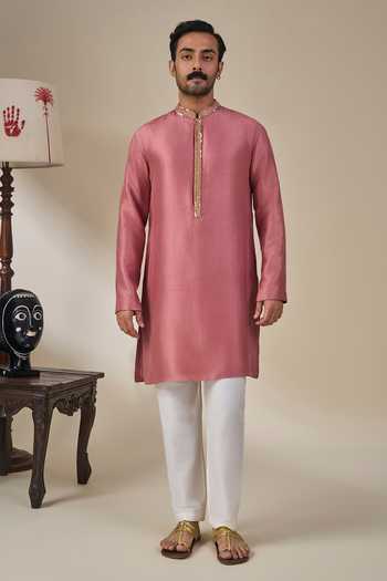 Buy Masaba Gold Silk, Tissue, Viscose Zari, Stones Darbar Dilruba Bundi And Kurta Set Buy_Masaba_Gold Silk, Tissue, Viscose Zari, Stones Darbar Dilruba Bundi And Kurta Set