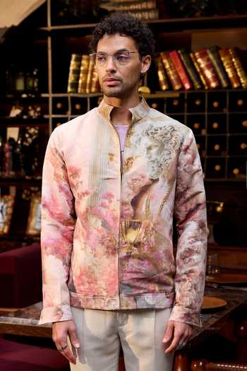 Asuka Marble Muse Printed Bomber Jacket 